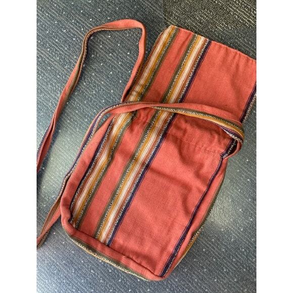 Vintage CORAL Striped Purse - Unique Batik Boho Bag - Picture 6 of 6